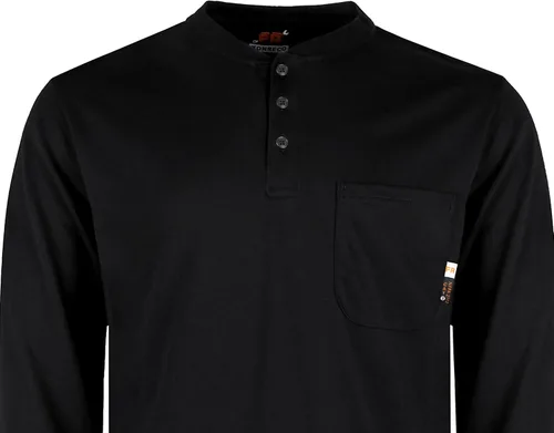 Miniatura 31 de KONRECO Camisas FR para hombre resistentes al fuego/ignífugo CAT2 7oz algodón dos tonos y camisa Henley