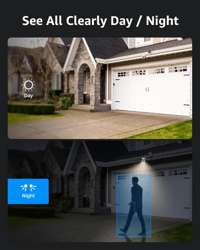 Miniatura 5 de ANNKE Cámaras de seguridad solar de 2.5K inalámbricas para exteriores, paquete de 2 cámaras domo panorámicas de visión de 360° para vigilancia