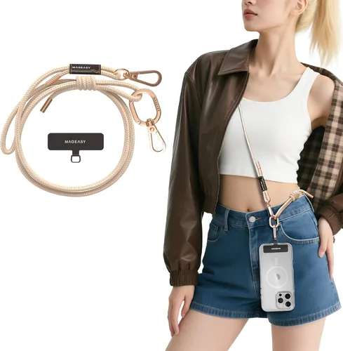 Miniatura 17 de MAGEASY Cordón universal para teléfono celular, correa cruzada antirrobo para iPhone 17 Pro Max y la mayoría de teléfonos inteligentes, para hombres