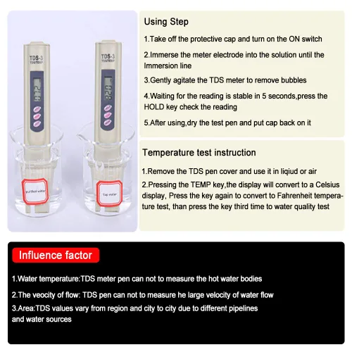 Miniatura 5 de TDS - Medidor digital de calidad de agua - Pruebas rápidas y precisas para agua potable, piscina, acuario