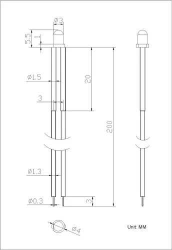 Miniatura 7 de 30 piezas de luces LED UV de 12 voltios, 3 mm, diodo emisor precableado, 20 cm, DC 12 V, lente transparente, luz LED ultravioleta, pequeñas lámparas