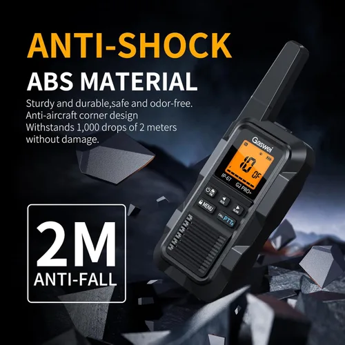 Miniatura 4 de Gaswei G2pro+ Walkie Talkies de Servicio Pesado para Adultos, Radios Bidireccionales Recargables de Largo Alcance de 2 Vatios, Clima NOAA, Radio FM