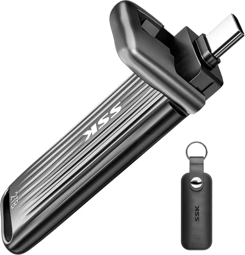 Miniatura 8 de SSK Unidad Flash USB C de 1TB Máximo hasta 2000mb/s Disco Duro Externo Rápido USB 3.2 Gen 2x2 SSD Externo Portátil Thumb Drive Aleación de Zinc USB