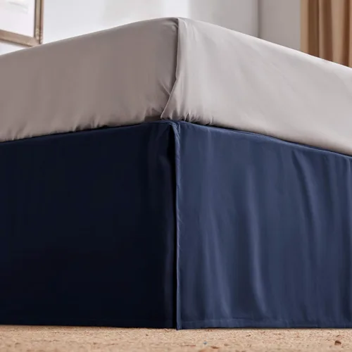 Miniatura 13 de SLEEP ZONE - Faldas plisadas de cama tamaño completo, con caída a medida de 15 pulgadas, de fácil ajuste, antiestáticas, resistentes a la Beige