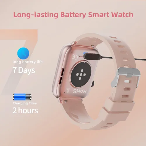 Miniatura 6 de Reloj inteligente para mujer, pantalla táctil HD de 1.85" con función de mensaje y llamada, más de 100 modos deportivos, rastreador de fitness IP68