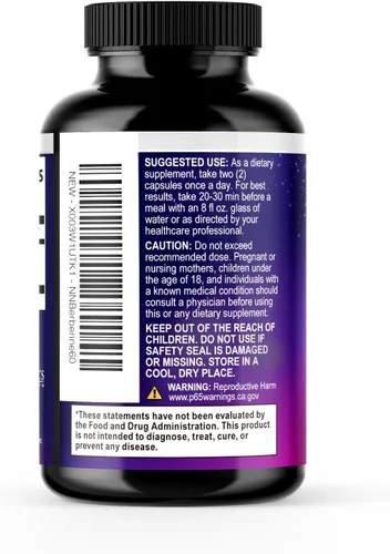 Miniatura 8 de Berberine HCL Blend 1200mg por porción – Alta absorción, suplemento de berberina extra fuerte – Salud avanzada del corazón y apoyo inmunológico