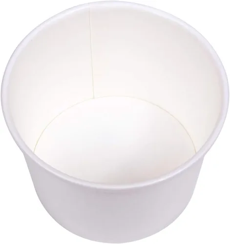 Miniatura 10 de Karat [227 ml - 1000 uds] Tazas de helado de papel y cuencos de sopa para alimentos calientes/fríos - Ideal para sopa, helado, yogur y aperitivos