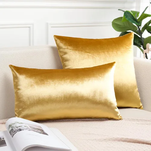 Miniatura 3 de OTOSTAR Fundas de almohada decorativas de terciopelo suave, funda de cojín cuadrada sólida, fundas de almohada para decoración del hogar, fundas
