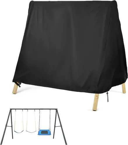 Miniatura 14 de Kasla Outdoor Swing Cover, Waterproof and Heavy-Duty Cover for Patio A Frame Swing Set & Porch Glider Hammock & Porch Swing Stand