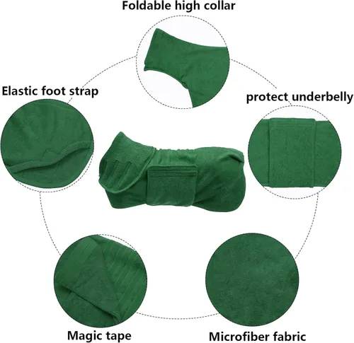 Miniatura 3 de Geyecete Abrigo de secado para perros – Toalla de baño para perros – Toalla de baño de microfibra de secado rápido súper absorbente para mascotas