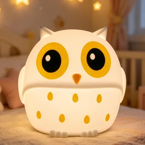 AVEKI Night Lights for Kids, Touch Sensor-Portable Nightlight Lamp, Color Changing, Silicone Cute Animal Cow LED Nursery Night Lamp Bedroom Decor