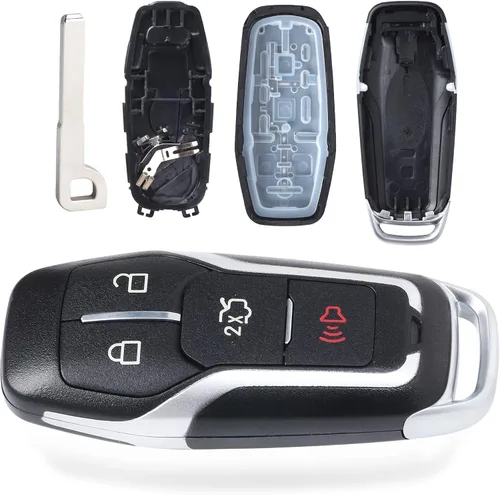Miniatura 4 de Keymall Funda para llavero remoto para Ford Edge/Explorer/Fusion/Mustang para Lincoln MKC/MKX (ID de FCC: M3N-A2C31243300 Nro. de pieza: 164-R8108)