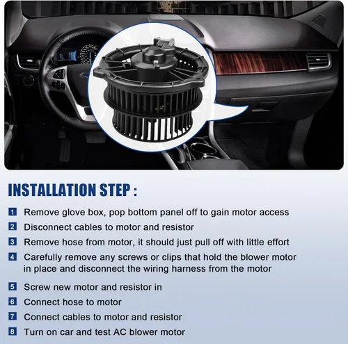 Miniatura 7 de Ventilador del motor del aire acondicionado para Toyota Prius 2001 2002 2003 2004 2005 2006 2007 2008 2009 - Reemplazo del conjunto del ventilador
