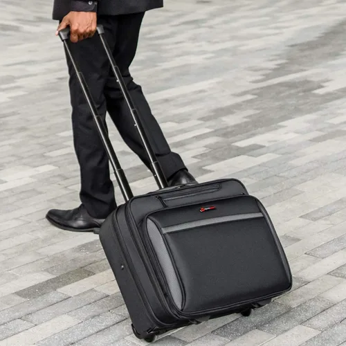 Miniatura 6 de Alpine Swiss Maletín con ruedas para laptop con ruedas para llevar durante la noche, cuaderno de hasta 15.6 pulgadas, lleva archivos de tamaño legal