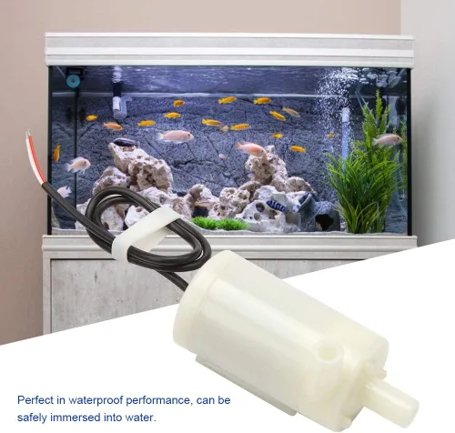 Miniatura 2 de Bomba de agua micro sumergible, bomba de fuente DC 3V/5V/6V, mini bomba de agua sumergible, anfibio horizontal de bajo ruido para exteriores pequeña