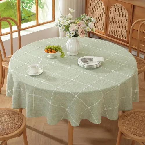 Miniatura 12 de TruDelve Cotton Square Tablecloths 52x52 Inch Card Table Tablecloth Blue Fabric Farmhouse Tablecloth(Blue,52"x52",Square)