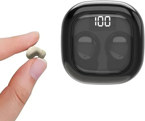 Auriculares para dormir de lado, micro diminutos discretos ocultos de perfil bajo para el trabajo, auriculares ocultos para orejas pequeñas, con