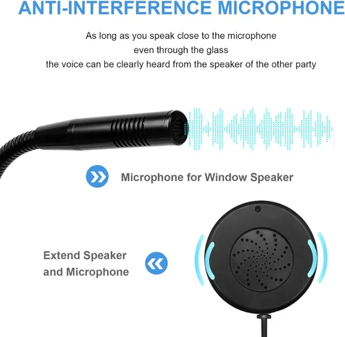 Miniatura 5 de CallToU Sistema de intercomunicación de altavoz de ventana e intercomunicador de contador para banco, hospital, oficina, tienda, estación