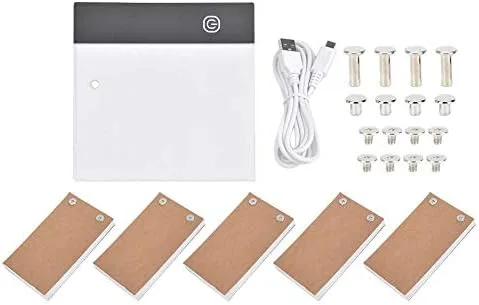 Dibujo a mano LED Artcraft Rastreo Caja de luz Almohadilla de luz portátil Caja de luz Trazador USB Agujero de posicionamiento Flip Book Kit