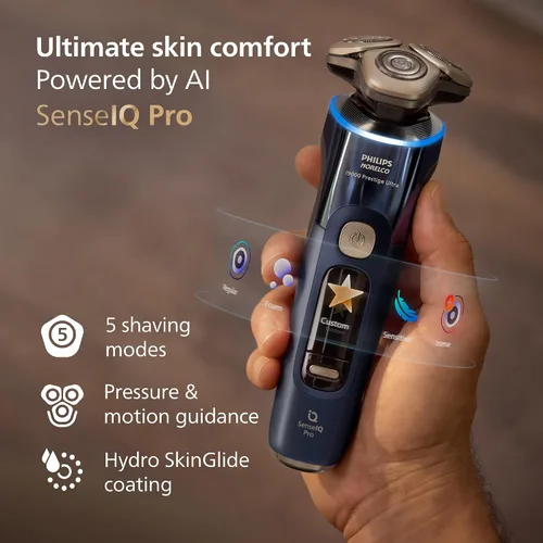 Miniatura 6 de Philips Norelco Shaver i9000 Prestige Ultra, afeitadora eléctrica en seco y húmedo, Adriatic, tecnología SenseIQ Pro, sistema de triple elevación