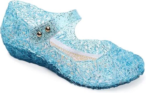 Sandalias de gelatina para niñas, zapatos de vestir de princesa para niña pequeña talla 9, fiesta de baile de reina cosplay, disfraces planos Mary