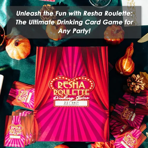 Miniatura 9 de Caresha Please Resha Roulette Card, Un Juego de Cartas para Beber para Fiestas y Más, Incluye 120 Cartas y 4 Vasos de Chupito, Juego de Beber