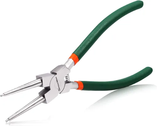 Miniatura 9 de SPEEDWOX Alicates Circlip de 9 pulgadas, diámetro de punta de 0.09 pulgadas, alicates de anillo de presión externos, alicates de anillo de retención