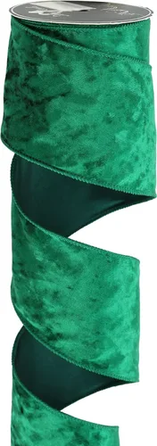 Miniatura 8 de MAYREEL Cinta de terciopelo triturado verde musgo de 2.5 pulgadas con cable para decoraciones de Navidad, envolver regalos, coronas para árboles, 10