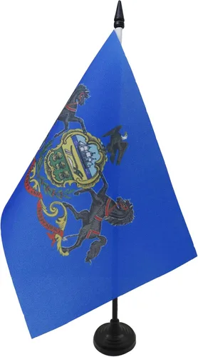Miniatura 128 de Bandera de mesa de Colorado de 4 x 6 pulgadas, bandera de escritorio del estado de Colorado de EE. UU., 5.9 x 3.9 in, palo y base de plástico negro