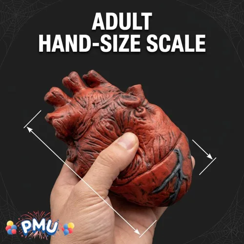 Miniatura 5 de Partes del cuerpo de fantasía. Corazón (1 por paquete)., Paquete de 1, Corazón rojo