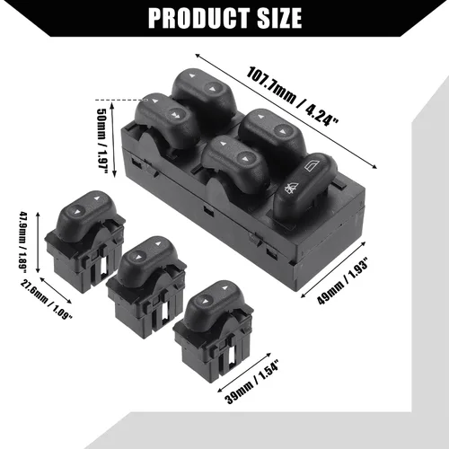 Miniatura 5 de NO.5L1Z-14529-AA/5L1Z-14529-BA/Master - Interruptor de ventana eléctrica para Ford F-150 2004-2008 para Lincoln Mark LT 2006-2007, interruptor