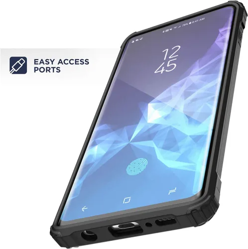 Miniatura 4 de ENCASED Funda protectora para Galaxy S10 Plus [doble capa] Protección contra caídas a prueba de golpes - Negro (para Samsung S10+)