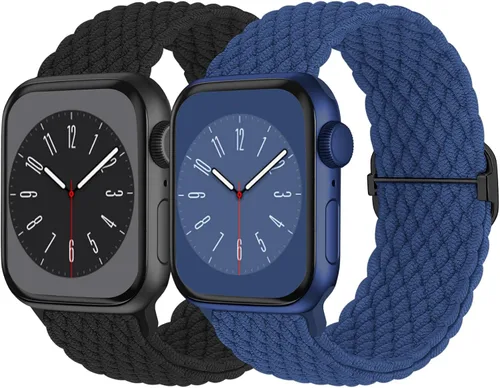 Miniatura 18 de Solo Loop trenzada compatible con Apple Watch Band de 1.496 pulgadas, 1.575 pulgadas, 1.614 pulgadas, 1.654 pulgadas, 1.732 pulgadas, 1.772
