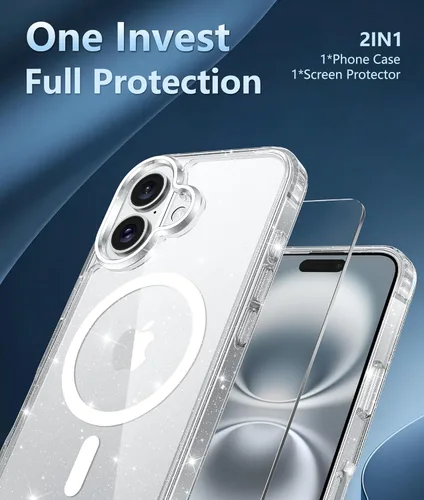 Miniatura 1586 de FNTCASE Funda para iPhone 13 Pro-Max: Fundas magnéticas transparentes compatibles con Magsafe Slim anti amarillamiento protección contra caídas