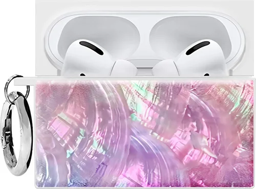 Miniatura 7 de Flaunt Funda cuadrada oficial para AirPods Pro 3 con anillo plateado, compatible con AirPods Pro de 3ª generación, carga inalámbrica, ligera y a