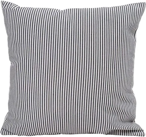 Miniatura 3 de HOPLEE Juego de 4 fundas de almohada negras de 18 x 18 pulgadas, fundas de almohada de granja de 18 x 18 pulgadas, color blanco y negro, con diseño