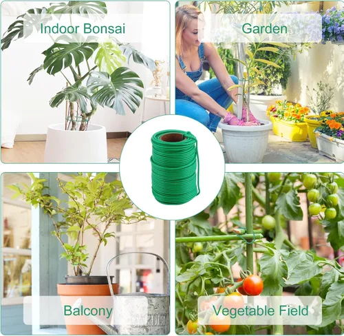 Miniatura 6 de TELENT OUTDOORS Lazos de jardín suaves de 130 pies para plantas, jardinería, hogar, oficina, organización, TPR para jardín, suministros con 0.098 in