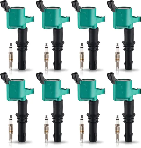 ENA Paquete de 8 bobinas de encendido y bujías platino 2005-2008 compatibles con Ford Expedition Explorer F150 F250 F350 F450 F550 Super Duty 8