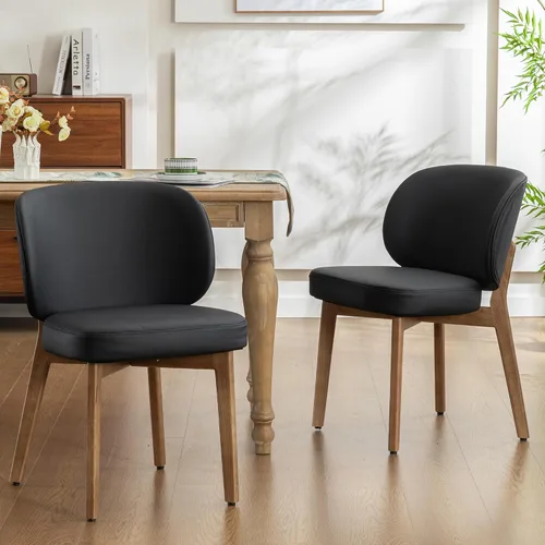 Miniatura 28 de YOUNIKE Silla de comedor con respaldo alto, silla única de cocina estilo moderno de mediados de siglo, silla acentuada sin brazos de tela bouclé