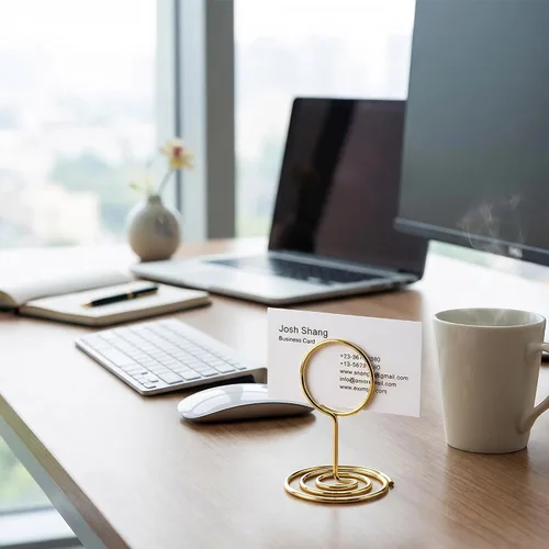Miniatura 6 de warmtree 26 Piezas Soportes Dorados para Números de Mesa - Soportes para Tarjetas de Lugar y Soportes de Números de Mesa para Decoración de Bodas