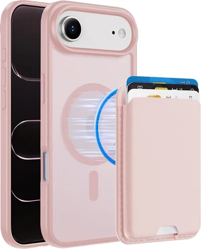 Miniatura 84 de Funda magnética para iPhone 12 Pro Max, cartera magnética desmontable con soporte para tarjetas, [compatible con MagSafe] grado militar, a prueba