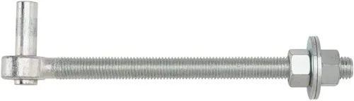 National Hardware N130-641 - Gancho de perno de 3/4 pulgadas x 10 pulgadas, acero chapado en zinc, herrajes para puerta de protección contra la