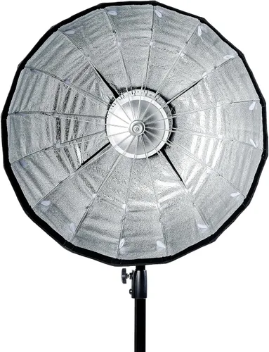 Miniatura 5 de Soporte de guepardo QSB-26 (Paul C. Buff) con rejilla de caja de huevos y caja de luz estilo paraguas de liberación rápida - Compatible con Bowens