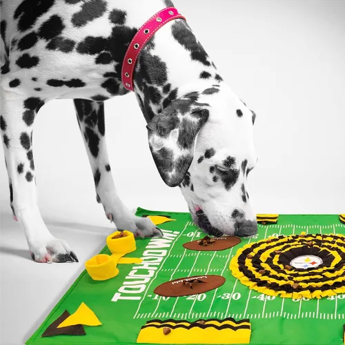 Miniatura 4 de NFL Pittsburgh Steelers - Tapete de olfato para perros, comedero lento interactivo para mascotas, diseño de campo de fútbol, juguete de rompecabezas
