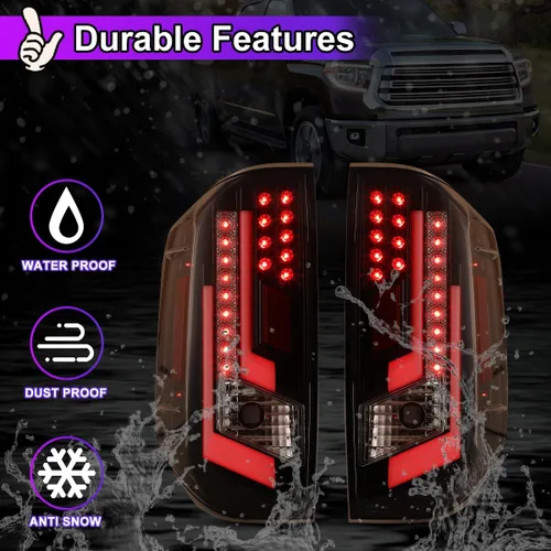 Miniatura 3 de Nixon Offroad Luces traseras para Toyota Tundra 2014-2021, luces traseras LED, reemplazo de montaje de 1 par
