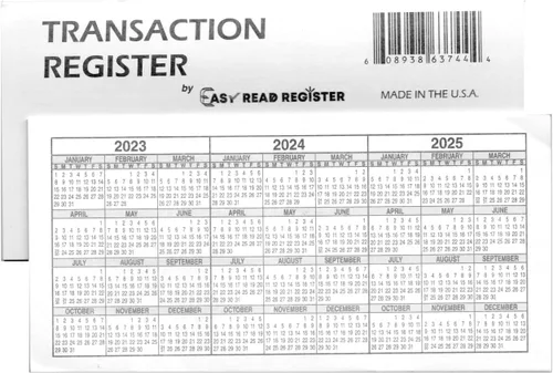 Miniatura 4 de 12 registros de cheques para chequera personal - Hecho en los Estados Unidos - Registros de transacciones de libro mayor de cheques