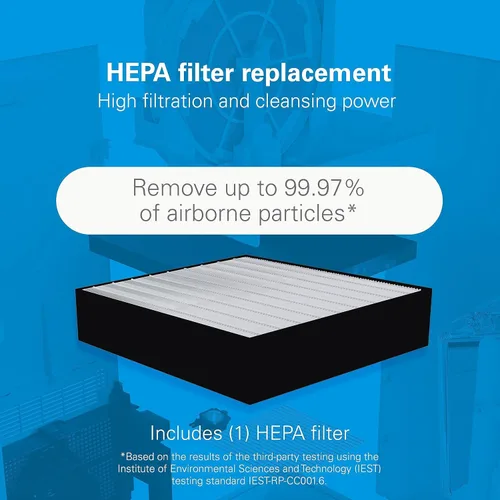 Miniatura 2 de Daikin Filtro HEPA, MCKB70YSAU de repuesto para purificador de aire para el hogar, elimina el 99.97% de partículas tan pequeñas como 0.1 micras