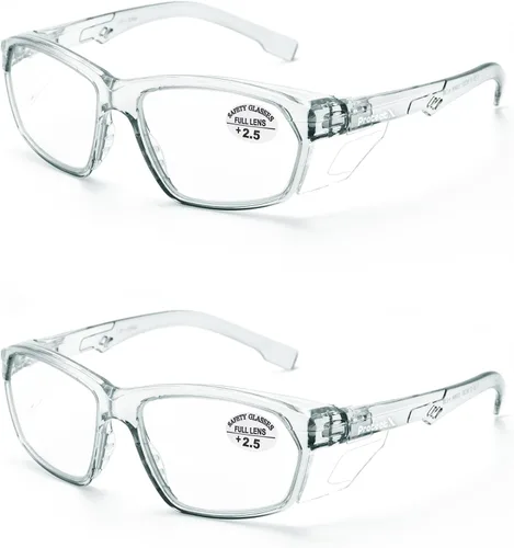 Miniatura 36 de ProtectX Elegantes gafas de seguridad antivaho y resistentes a los arañazos, gafas de protección UV, lentes de bloqueo de luz azul para hombres