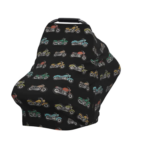 Miniatura 12 de Funda de asiento de coche de béisbol azul para bebé, fundas de lactancia materna, funda multiusos para asiento de automóvil, cubierta de cochecito