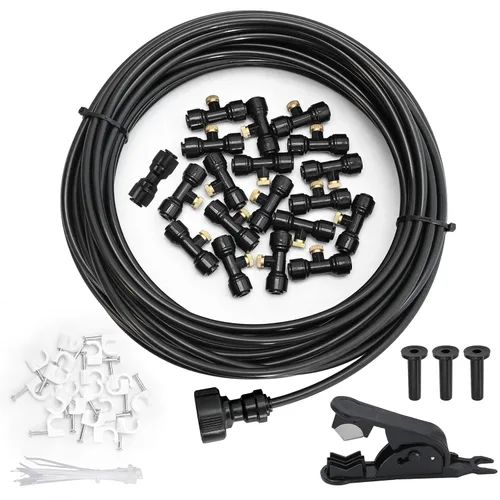 Sistema de nebulización de 50 pies para enfriar el sistema de niebla al aire libre para patio exterior que produce niebla de agua en el patio